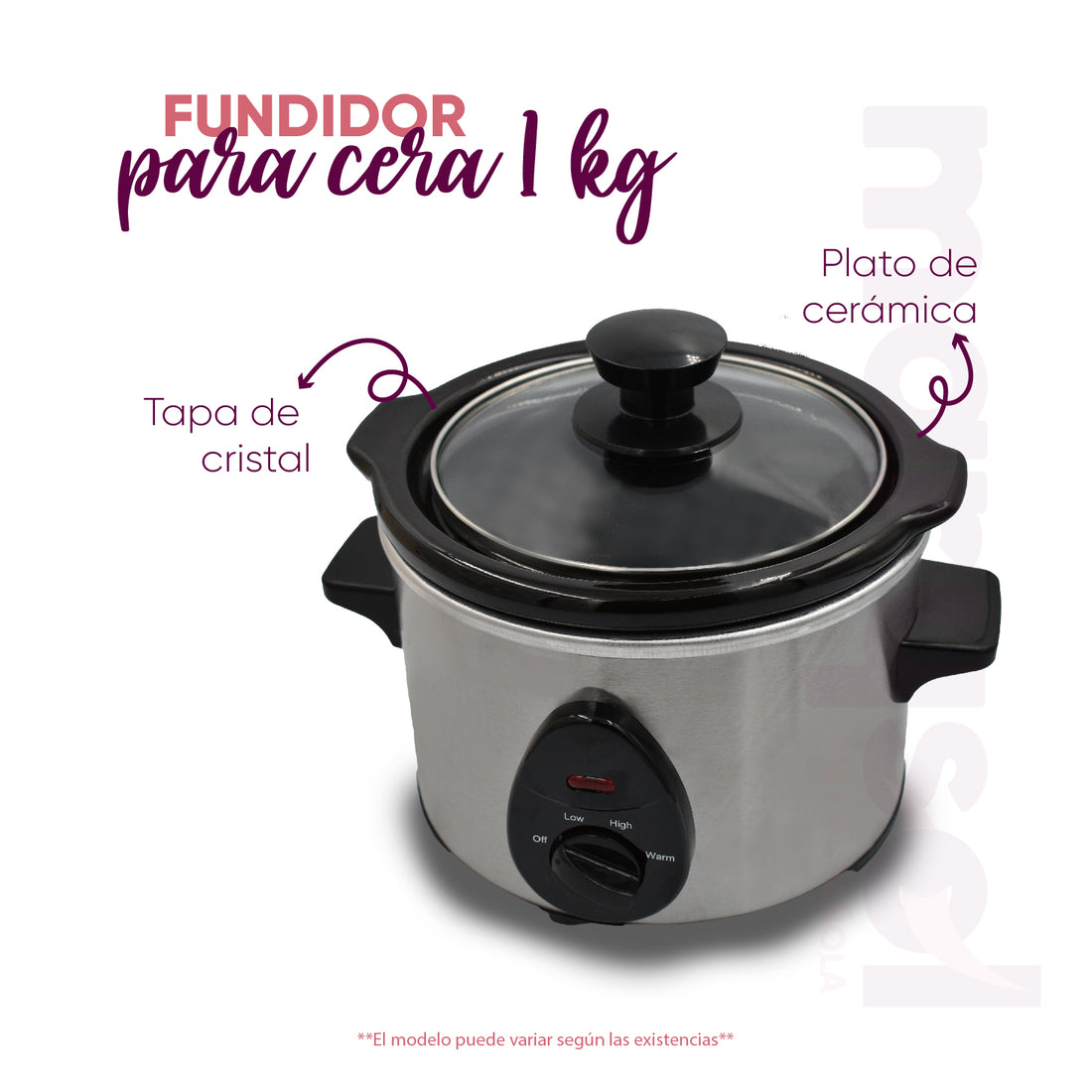 Fundidor de Cera Española Marysol de 1Kg Con Plato Profesional