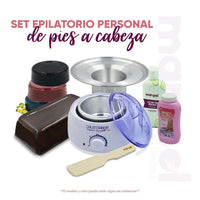Set Epilatorio Personal de pies a cabeza - Fundidor + Cera + PostEpilatorio